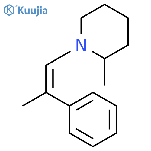 Piperidine, 2-methyl-1-(2-phenyl-1-propenyl)- structure