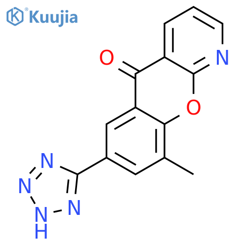 5H-[1]Benzopyrano[2,3-b]pyridin-5-one, 9-methyl-7-(1H-tetrazol-5-yl)- structure
