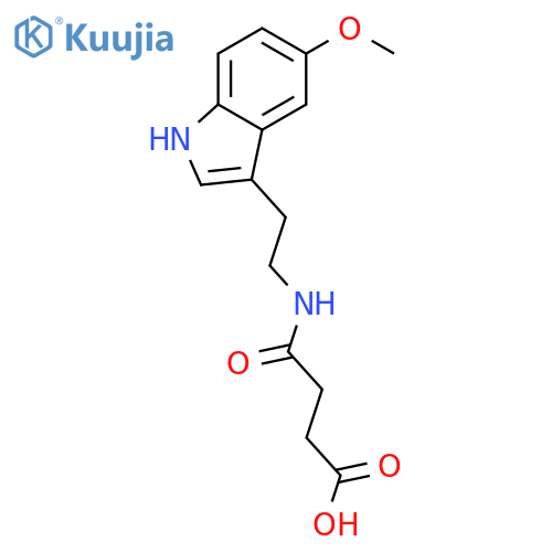 4-((2-(5-methoxy-1H-indol-3-yl)ethyl)amino)-4-oxobutanoic acid structure