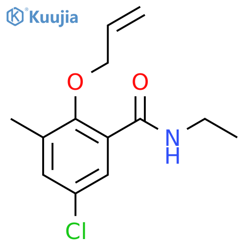 5-chloro-N-ethyl-3-methyl-2-(prop-2-en-1-yloxy)benzamide structure
