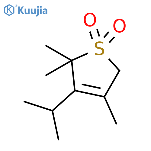 Thiophene, 2,5-dihydro-2,2,4-trimethyl-3-(1-methylethyl)-, 1,1-dioxide structure