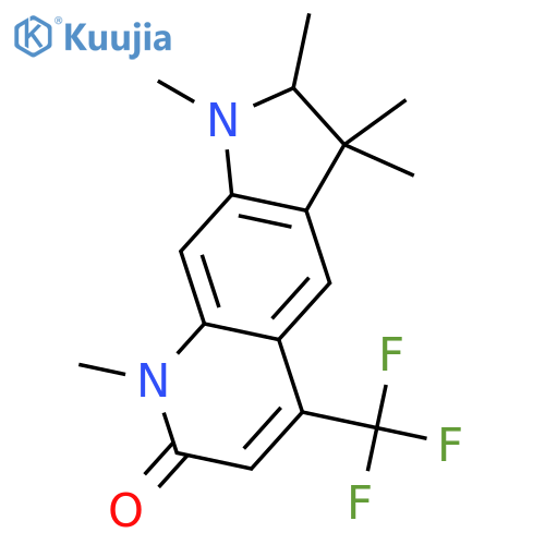 1,2,3,3,8-Pentamethyl-5-(trifluoromethyl)-2,3-dihydro-1H-pyrrolo3,2-gquinolin-7(8H)-one structure