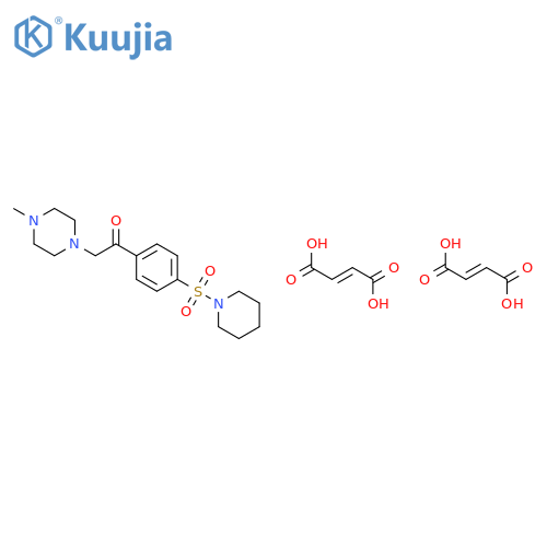 2-(4-methylpiperazin-1-yl)-1-[4-(piperidin-1-ylsulfonyl)phenyl]ethanone di[(2E)-but-2-enedioate] structure