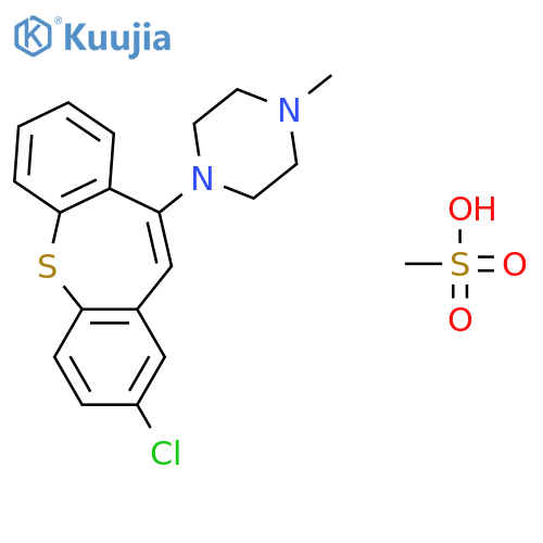 1-(2-chlorodibenzo[b,f]thiepin-10-yl)-4-methylpiperazine methanesulfonate structure