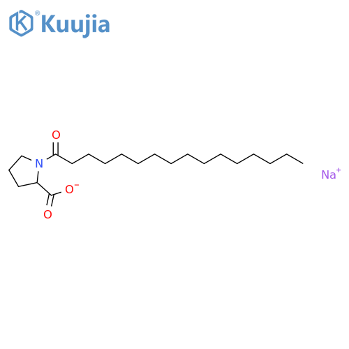 1-(1-Oxohexadecyl)-L-proline sodium salt structure