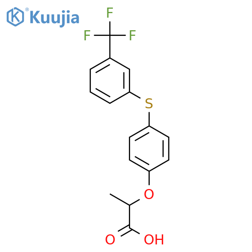 2-(4-{[3-(Trifluoromethyl)phenyl]sulfanyl}phenoxy)propanoic acid structure
