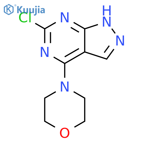 1H-Pyrazolo[3,4-d]pyrimidine, 6-chloro-4-(4-morpholinyl)- structure