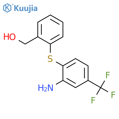 BENZENEMETHANOL, 2-[[2-AMINO-4-(TRIFLUOROMETHYL)PHENYL]THIO]- structure