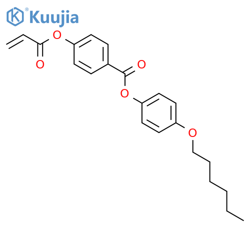 Benzoic acid, 4-[(1-oxo-2-propenyl)oxy]-, 4-(hexyloxy)phenyl ester structure