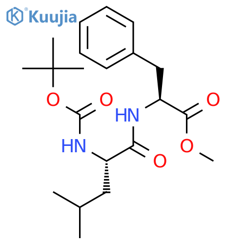 (S)-Methyl 2-((S)-2-((tert-butoxycarbonyl)amino)-4-methylpentanamido)-3-phenylpropanoate structure