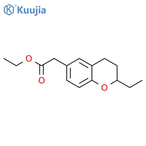 2H-1-BENZOPYRAN-6-ACETIC ACID, 2-ETHYL-3,4-DIHYDRO-, ETHYL ESTER structure