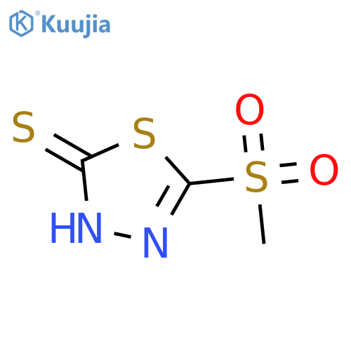 1,3,4-Thiadiazole-2(3H)-thione, 5-(methylsulfonyl)- structure