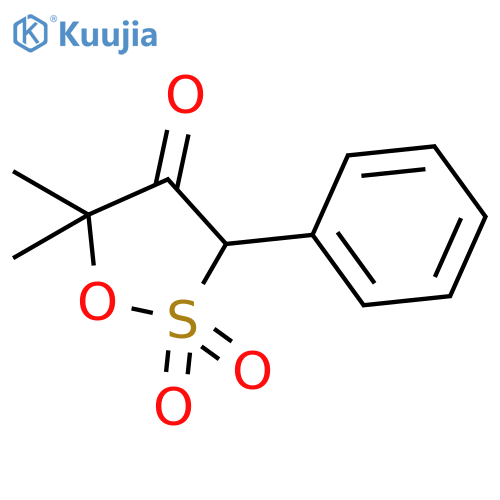 1,2-Oxathiolan-4-one, 5,5-dimethyl-3-phenyl-, 2,2-dioxide structure