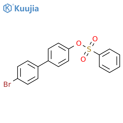 [1,1'-Biphenyl]-4-ol,4'-bromo-, 4-benzenesulfonate structure