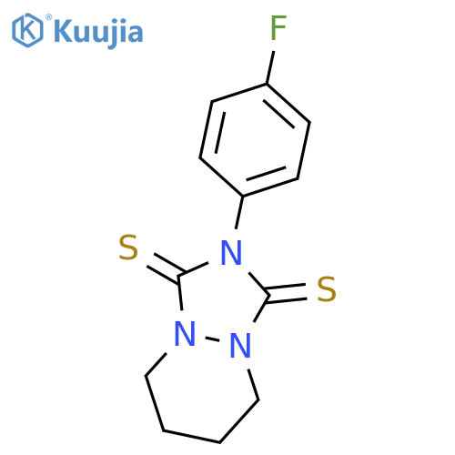 2-(4-fluorophenyl)tetrahydro-1H-[1,2,4]triazolo[1,2-a]pyridazine-1,3(2H)-dithione structure