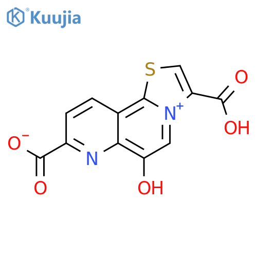 3-carboxy-6-hydroxy[1,3]thiazolo[2,3-f][1,6]naphthyridin-4-ium-8-carboxylate structure