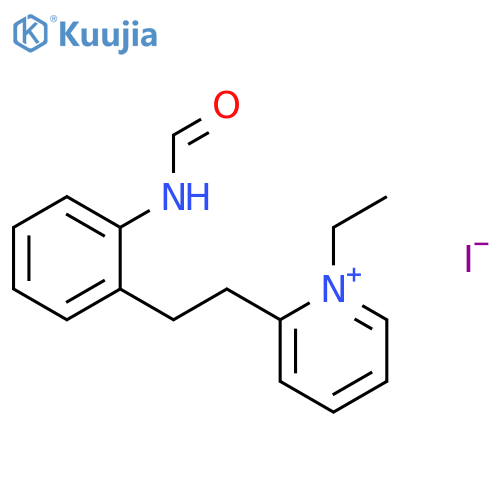 Pyridinium, 1-ethyl-2-[2-[2-(formylamino)phenyl]ethyl]-, iodide structure