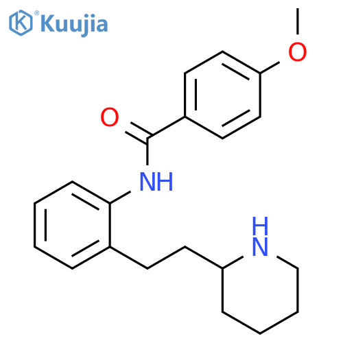 Benzamide,4-methoxy-N-[2-[2-(2-piperidinyl)ethyl]phenyl]- structure