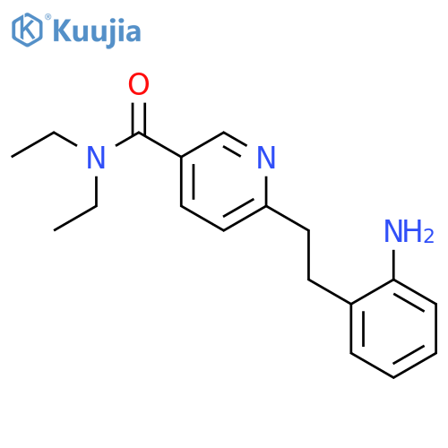 3-Pyridinecarboxamide, 6-[2-(2-aminophenyl)ethyl]-N,N-diethyl- structure