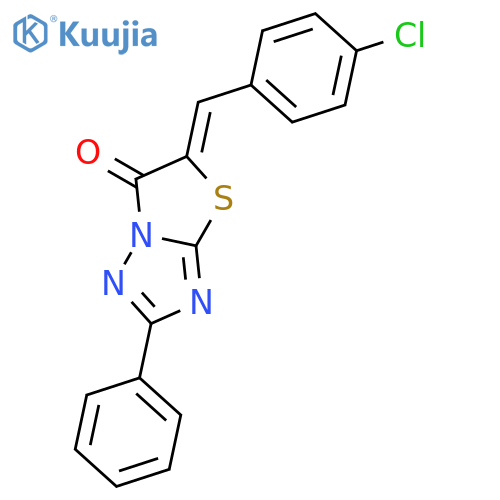 (5E)-5-[(4-chlorophenyl)methylidene]-2-phenyl[1,3]thiazolo[3,2-b][1,2,4]triazol-6(5H)-one structure
