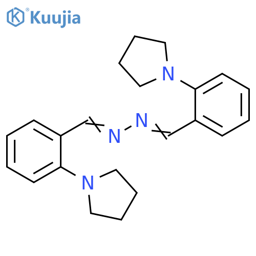 Benzaldehyde, 2-(1-pyrrolidinyl)-, 2-[[2-(1-pyrrolidinyl)phenyl]methylene]hydrazone structure