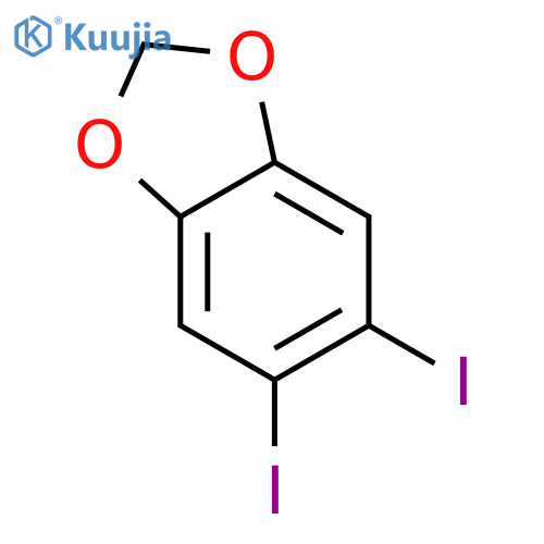 1,3-Benzodioxole,5,6-diiodo- structure