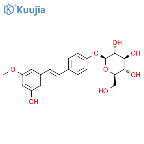 beta-D-Glucopyranoside 4-[(1E)-2-(3-Hydroxy-5-methoxyphenyl)ethenyl]phenyl structure