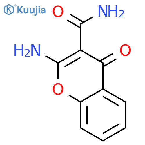 4H-1-Benzopyran-3-carboxamide, 2-amino-4-oxo- structure