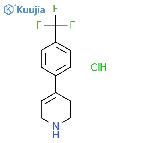4-[4-(trifluoromethyl)phenyl]-1,2,3,6-tetrahydropyridine;hydrochloride structure