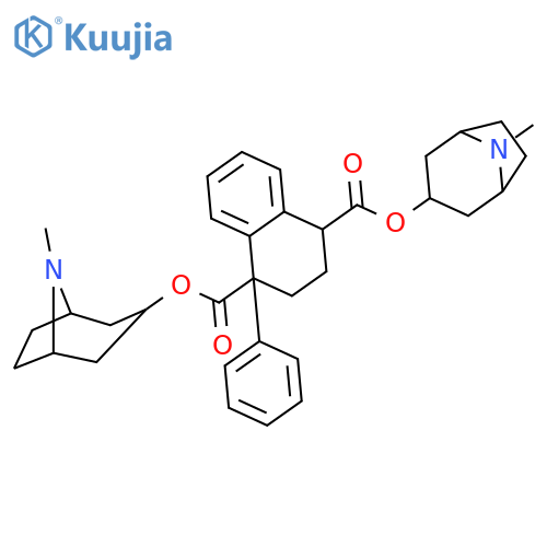 1,4-Naphthalenedicarboxylicacid, 1,2,3,4-tetrahydro-1-phenyl-,bis[(3-endo)-8-methyl-8-azabicyclo[3.2.1]oct-3-yl] ester, (1R,4S)-rel- (9CI) structure