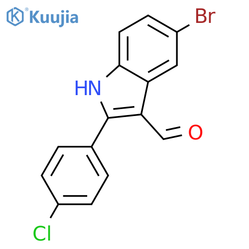 5-bromo-2-(4-chlorophenyl)-1H-indole-3-carbaldehyde structure