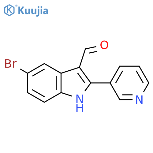 5-bromo-2-(pyridin-3-yl)-1H-indole-3-carbaldehyde structure