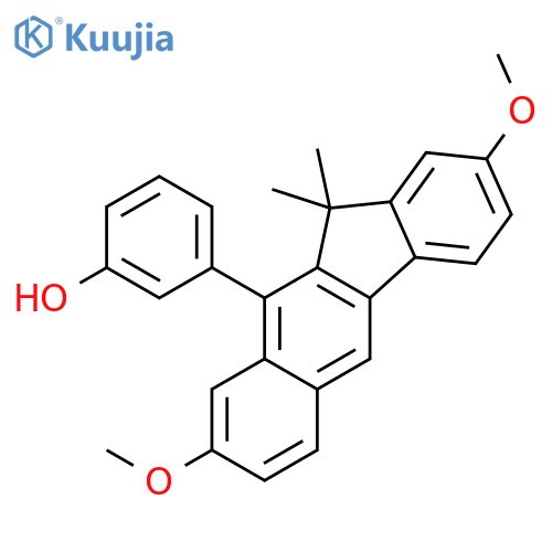 Phenol, 3-(2,8-dimethoxy-11,11-dimethyl-11H-benzo[b]fluoren-10-yl)- structure