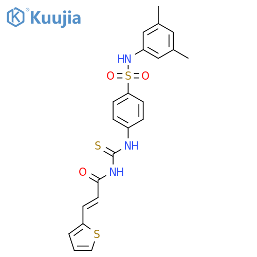 1-{4-(3,5-dimethylphenyl)sulfamoylphenyl}-3-(2E)-3-(thiophen-2-yl)prop-2-enoylthiourea structure