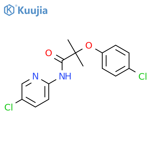 2-(4-chlorophenoxy)-N-(5-chloro-2-pyridinyl)-2-methylpropanamide structure