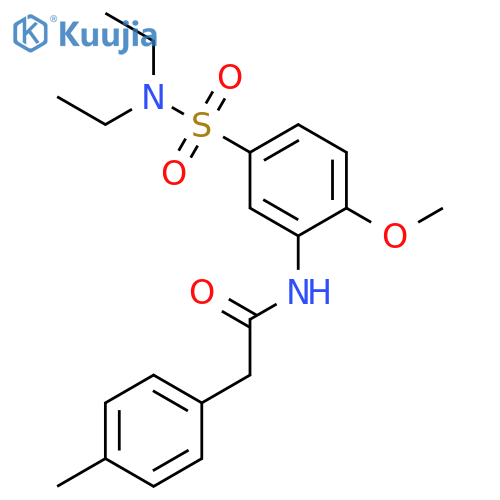N-(5-Diethylsulfamoyl-2-methoxy-phenyl)-2-p-tolyl-acetamide structure