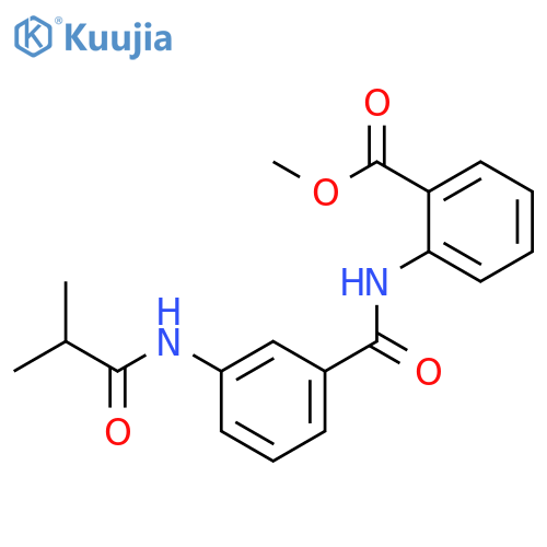 methyl 2-[({3-[(2-methylpropanoyl)amino]phenyl}carbonyl)amino]benzoate structure