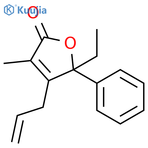 2(5H)-Furanone, 5-ethyl-3-methyl-5-phenyl-4-(2-propenyl)- structure