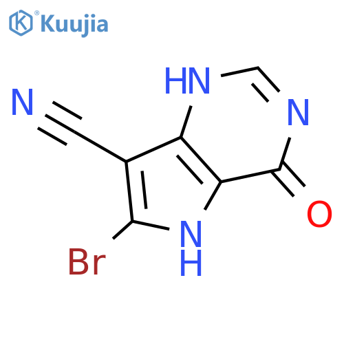 6-bromo-4-oxo-4,5-dihydro-3H-pyrrolo[3,2-d]pyrimidine-7-carbonitrile structure