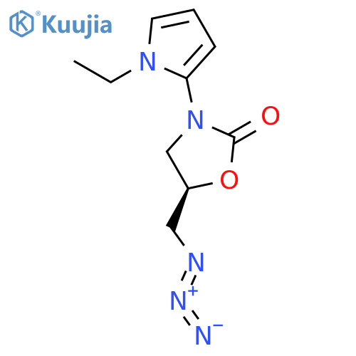 2-OXAZOLIDINONE, 5-(AZIDOMETHYL)-3-(1-ETHYL-1H-PYRROL-2-YL)-, (5R)- structure