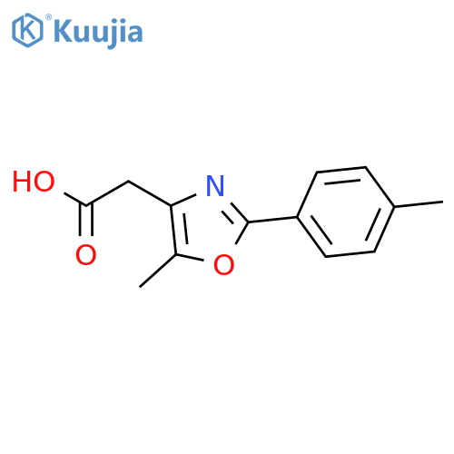 4-Oxazoleacetic acid, 5-methyl-2-(4-methylphenyl)- structure