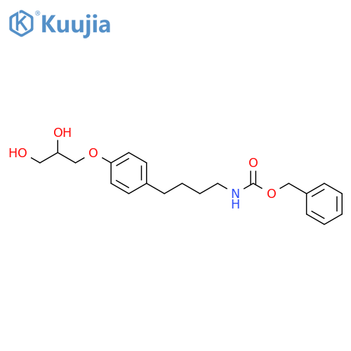 Benzyl 4-(4-(2,3-dihydroxypropoxy)-phenyl)butylcarbamate structure
