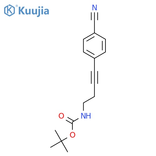 Carbamic acid, [4-(4-cyanophenyl)-3-butynyl]-, 1,1-dimethylethyl ester structure
