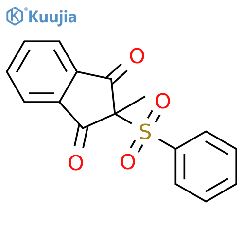 1H-INDENE-1,3(2H)-DIONE, 2-METHYL-2-(PHENYLSULFONYL)- structure