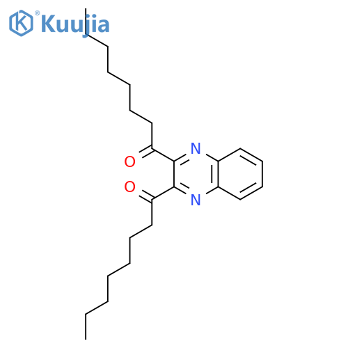 1-OCTANONE, 1,1'-(2,3-QUINOXALINEDIYL)BIS- structure