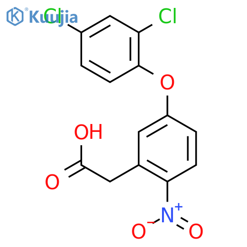 Benzeneacetic acid, 5-(2,4-dichlorophenoxy)-2-nitro- structure