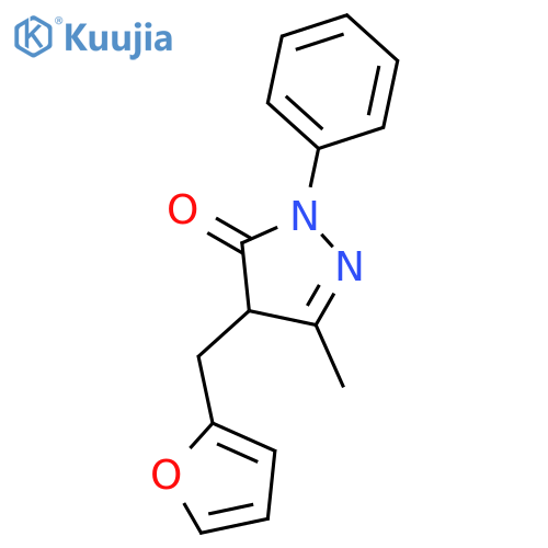 4-(furan-2-ylmethyl)-5-methyl-2-phenyl-2,4-dihydro-3H-pyrazol-3-one structure