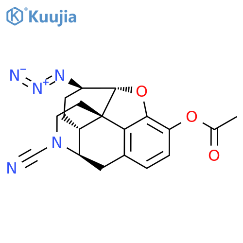 Morphinan-17-carbonitrile, 3-(acetyloxy)-6-azido-4,5-epoxy-, (5a,6b)- structure