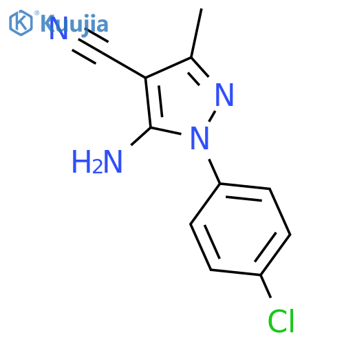 5-Amino-4-cyano-1-(4-chlorophenyl)-3-methylpyrazole structure