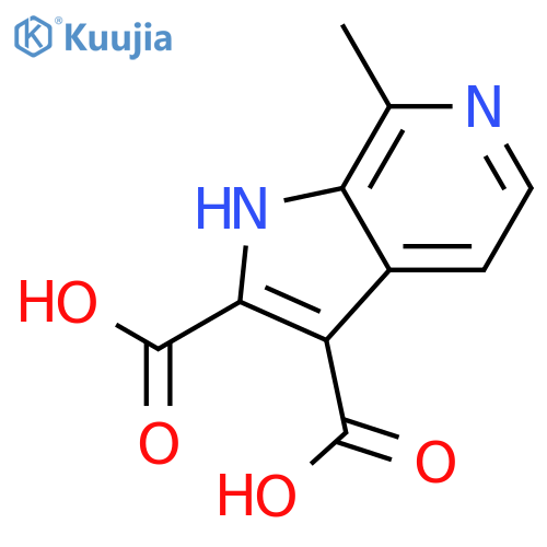1H-Pyrrolo[2,3-c]pyridine-2,3-dicarboxylicacid, 7-methyl- structure